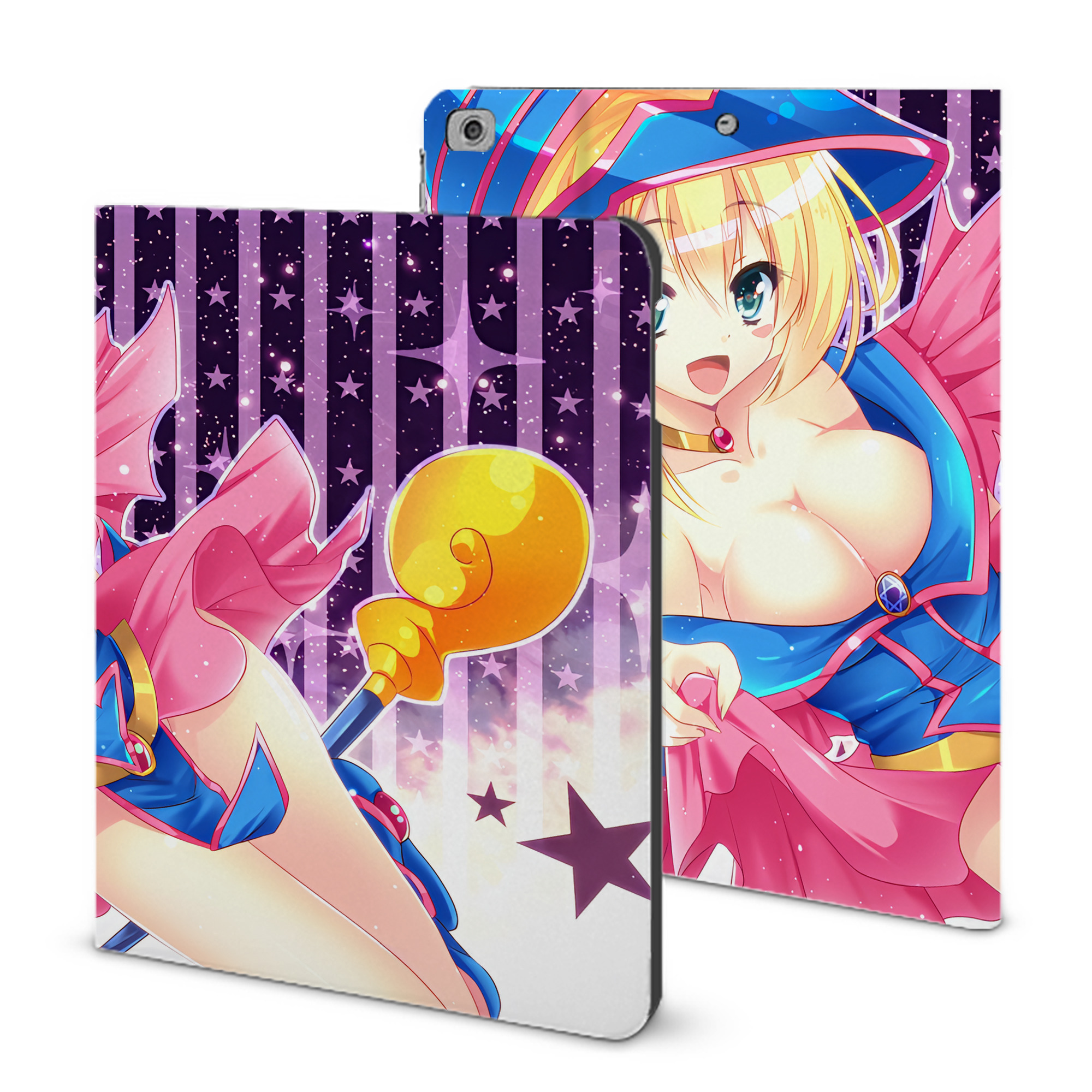 （画像用） 遊☆戯☆王 Yu-Gi-Oh! IPad ケース ブック型 PUレザー TPU 耐衝撃 軽量 薄型 ペン収納なし 全面保護 IPad 各モデル対応